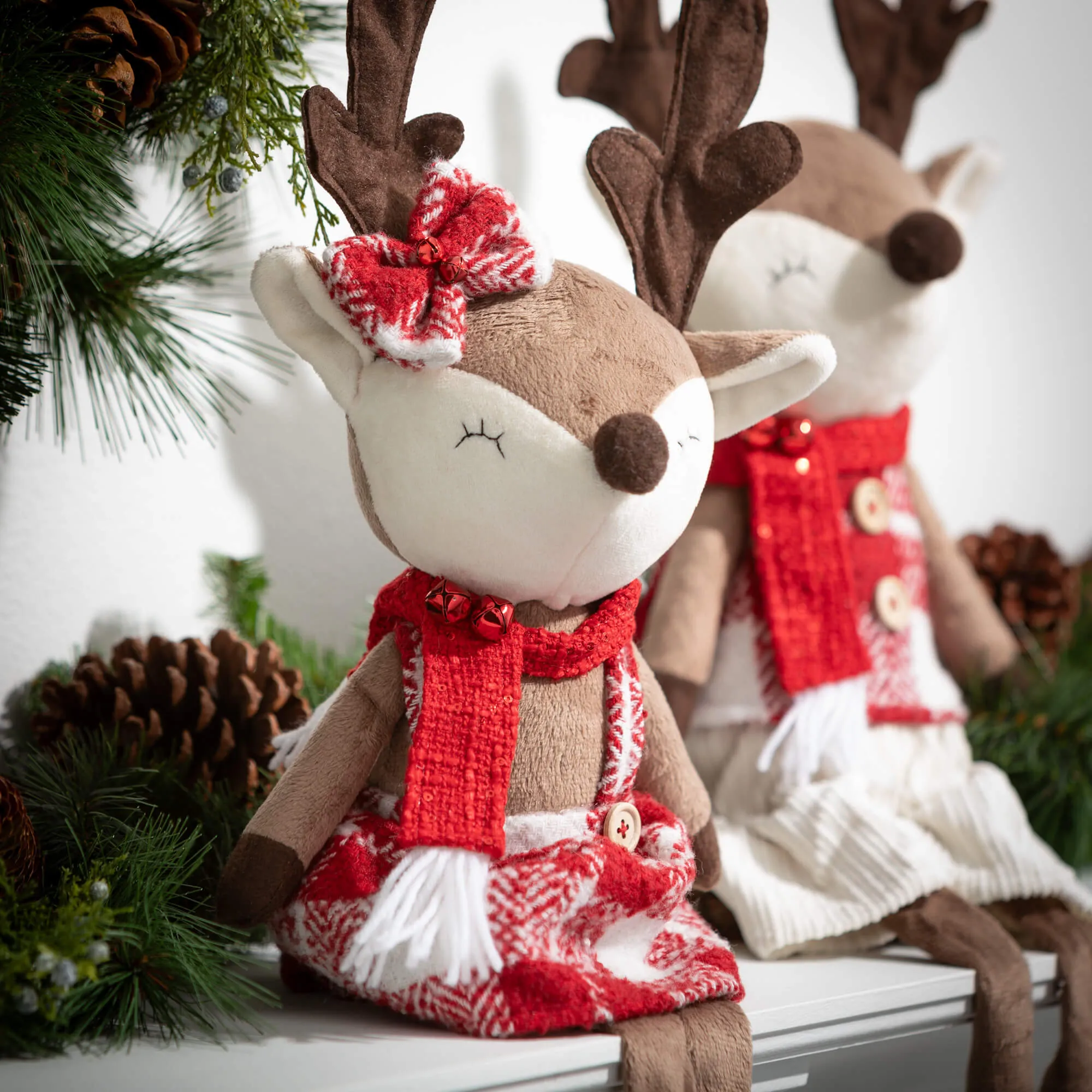 14.25" Plush Reindeer Games Figurines