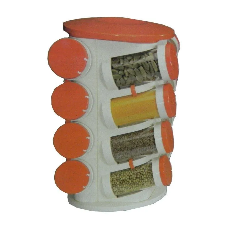 16 Jar Revolving Multipurpose Rack - Organize all your Spices in One Rack