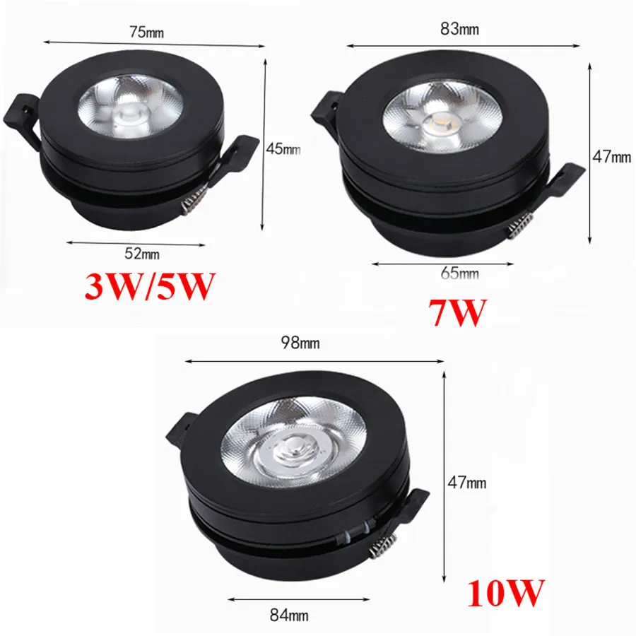 360° Rotating Recessed LED Downlight 3W 5W 7W 10W Bedroom Corridor Aisle Kitchen Ceiling Spotlight Lamp Foldable SpotLight