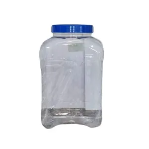 5L PET Plastic Storage Jar Rectangular Ribb Design