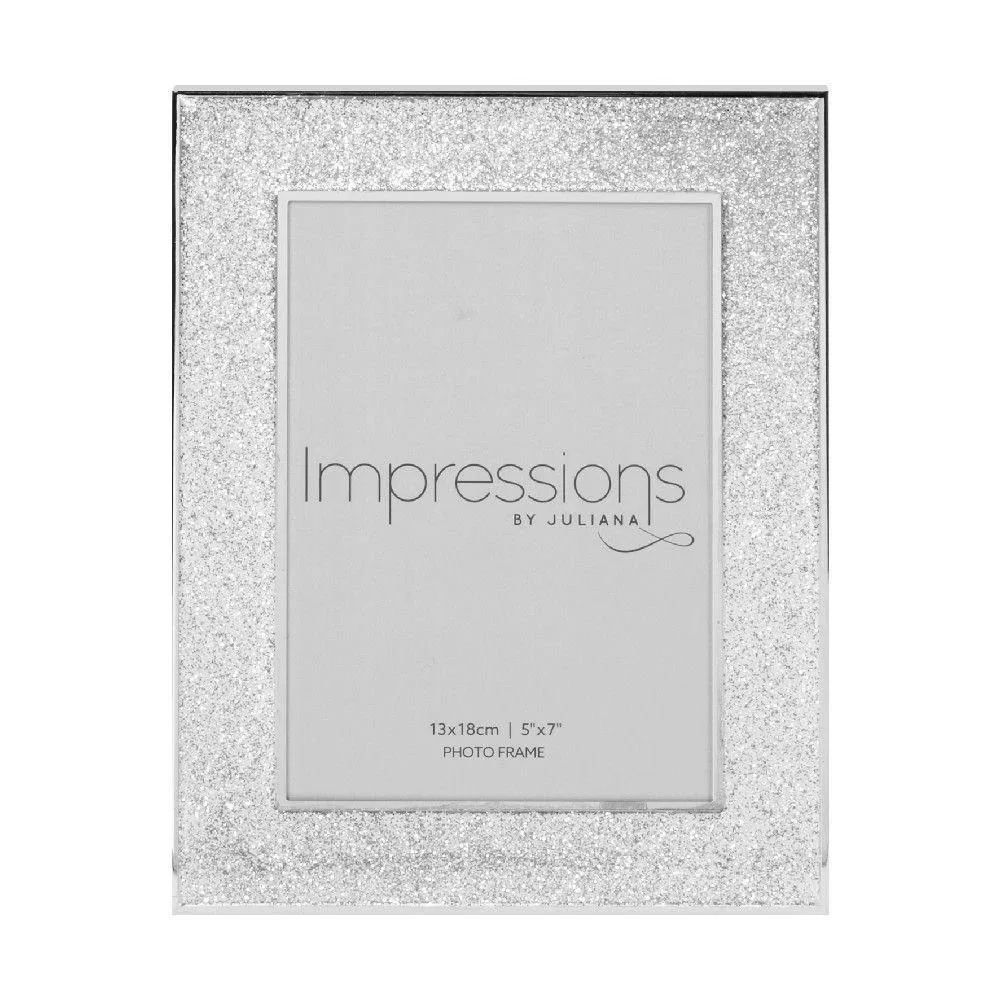 5x7 Silver Plated Glitter Photo Frame (Widdop)