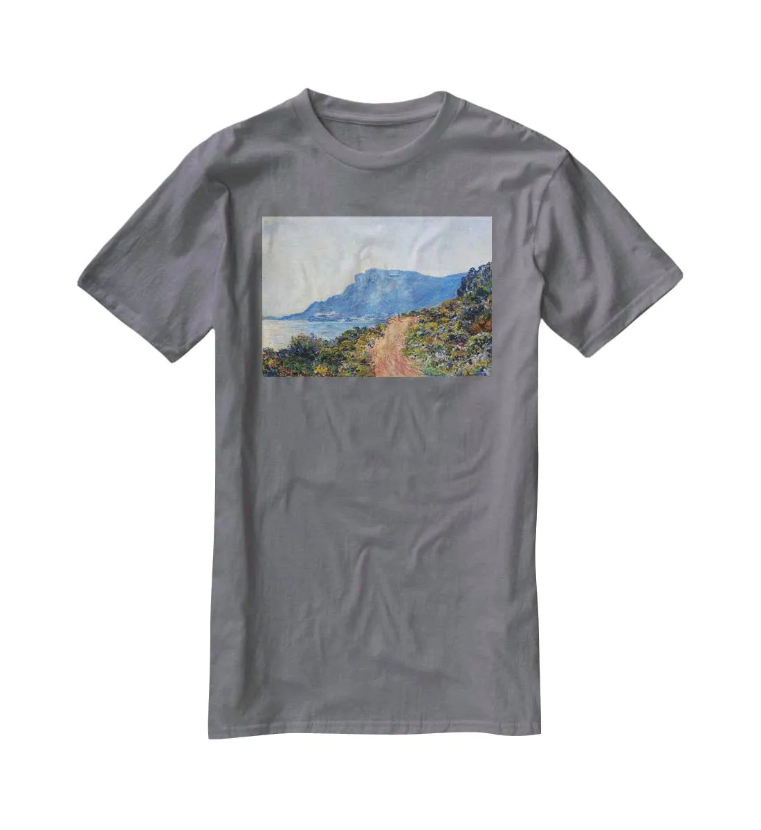 A coastal view with a bay by Monet T-Shirt