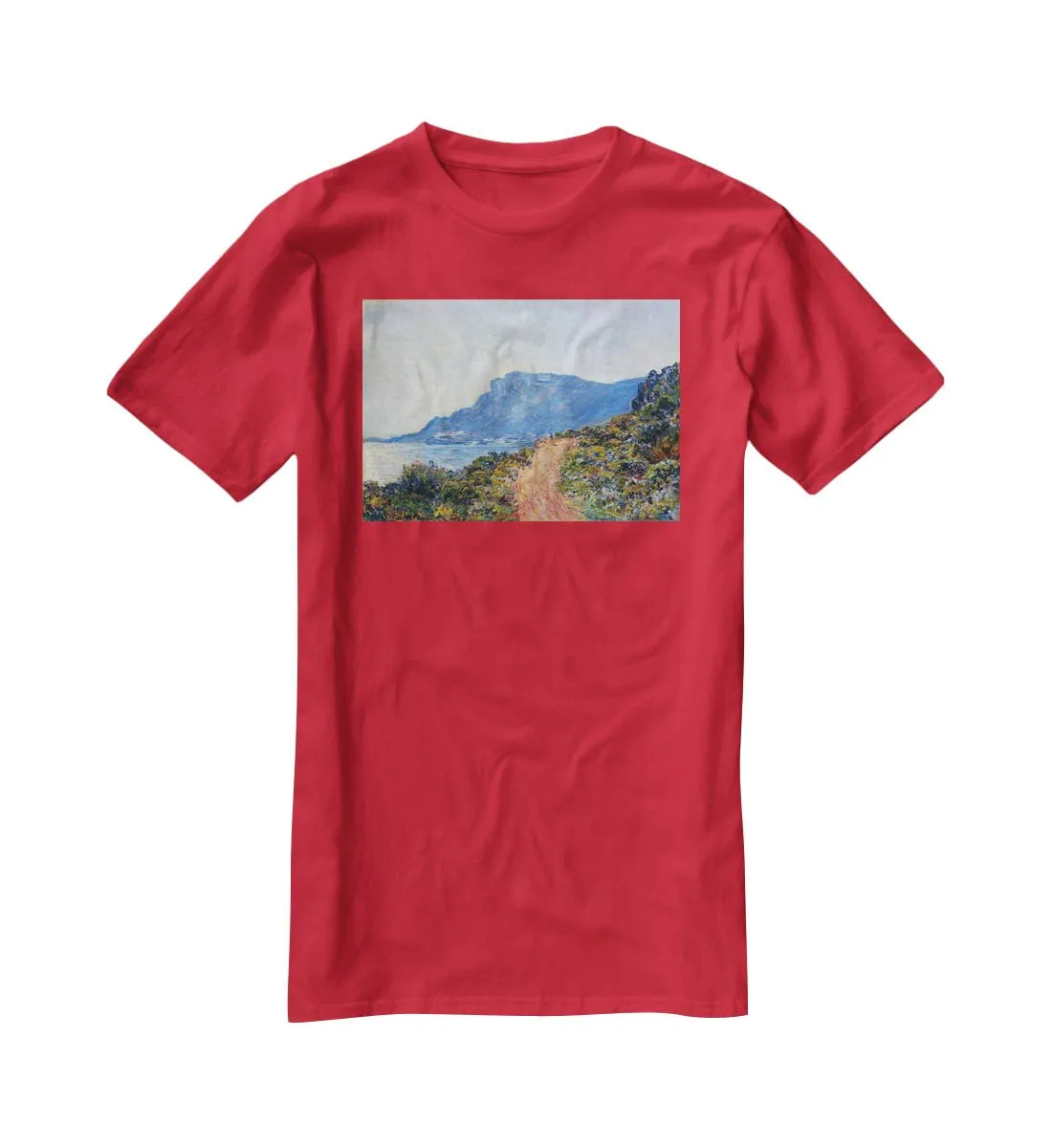 A coastal view with a bay by Monet T-Shirt