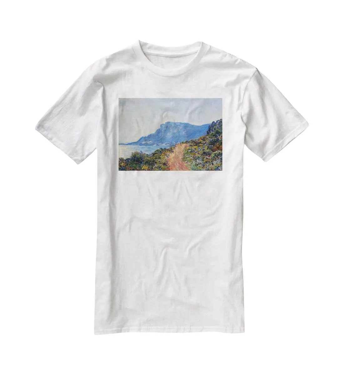 A coastal view with a bay by Monet T-Shirt