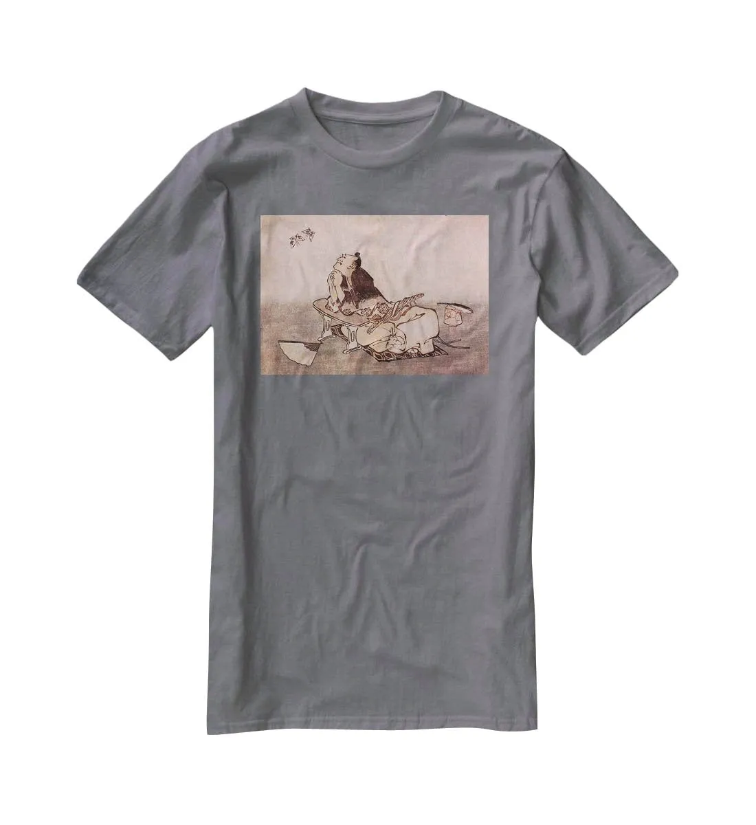 A Philospher looking at two butterflies by Hokusai T-Shirt