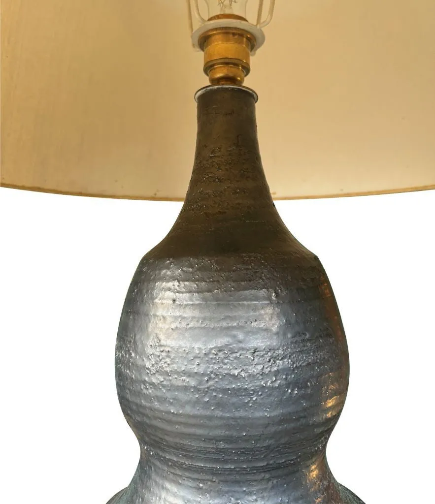 A very large and rare1960s ceramic lamp by French ceramicist Georges Pelletier for Accolay Potteries