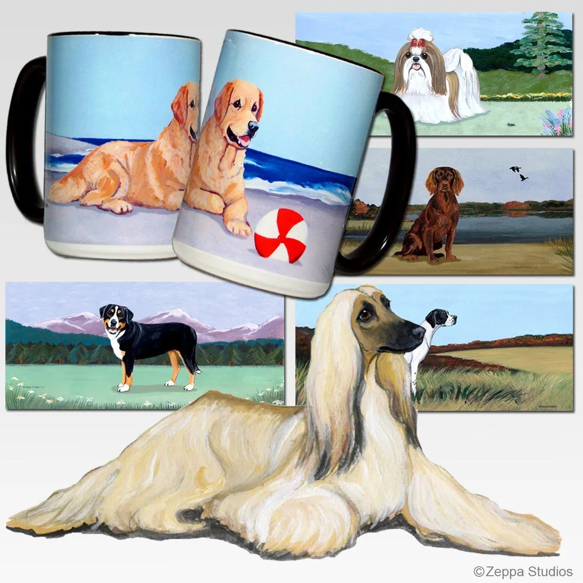 Afghan Hound Scenic Mug