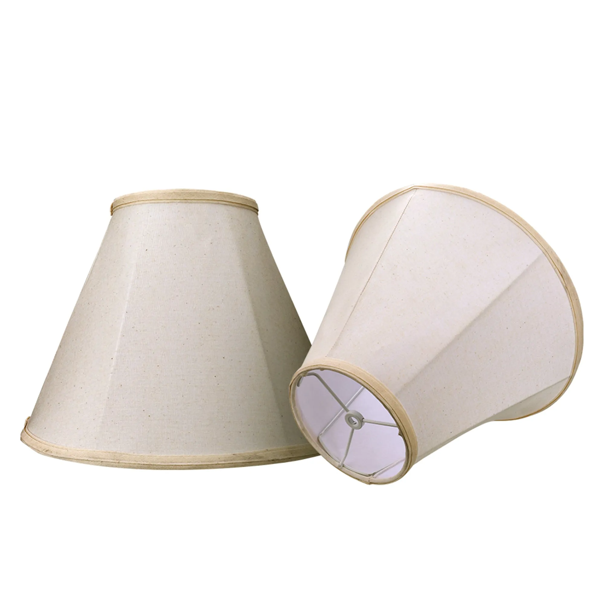 ALUCSET Foldable Bell Lampshades with Spider Installation, Set of 2 (Open Box)