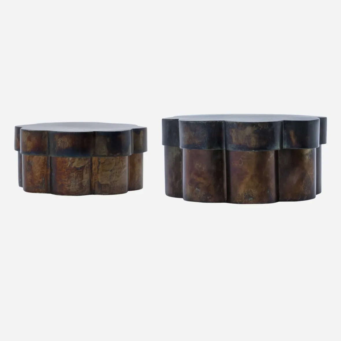 Antiqued Brown Iron Storage Jars