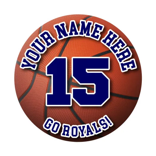 Basketball Sticker or Magnet | with Custom Team and Player Info