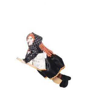 Black & Orange Kitchen Witch Figurine