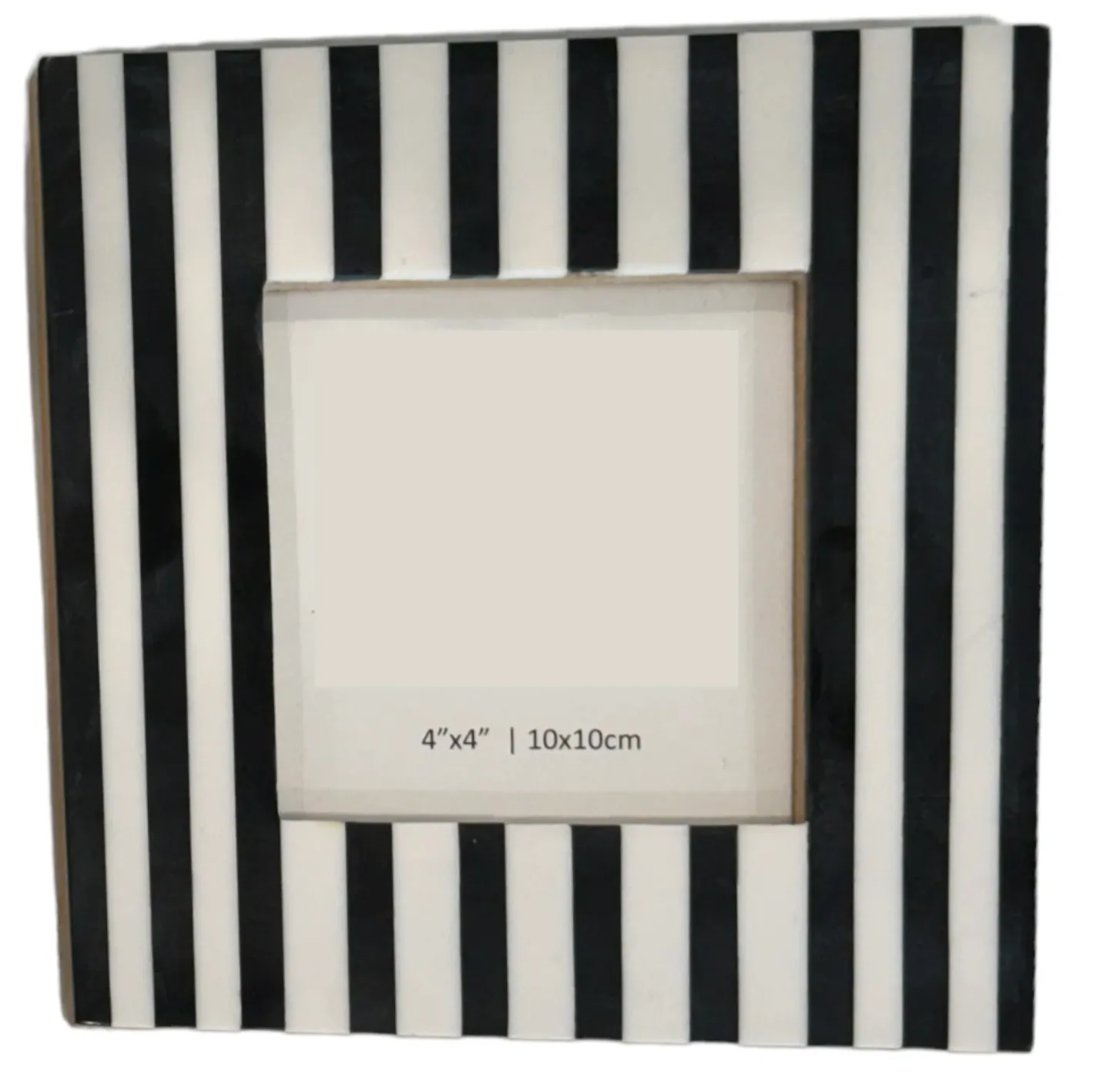 BLACK AND WHITE STRIPE 4X4 FRAME