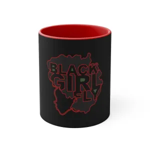 Black Girl Fly 11oz Accent Mug (Black)