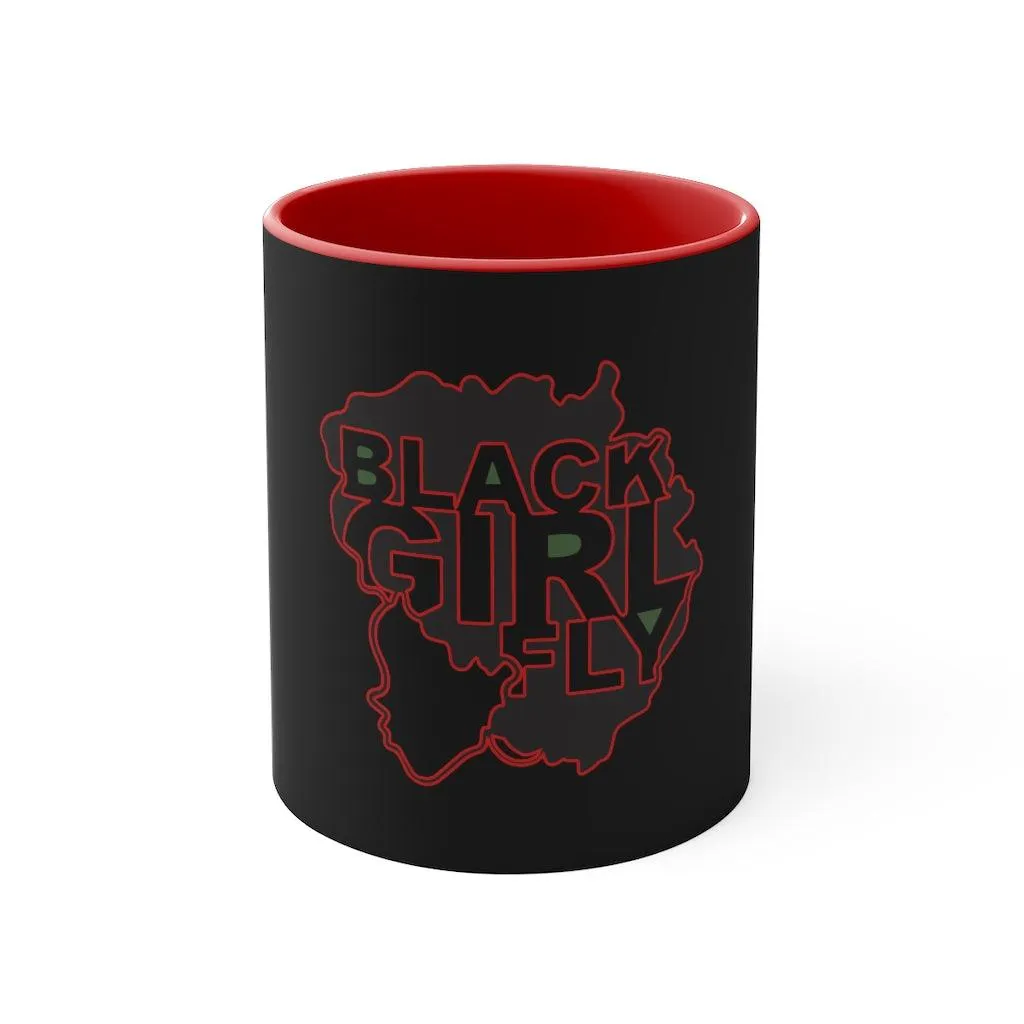 Black Girl Fly 11oz Accent Mug (Black)