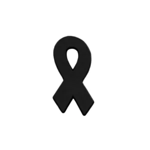 Black Ribbon Silicone Pins