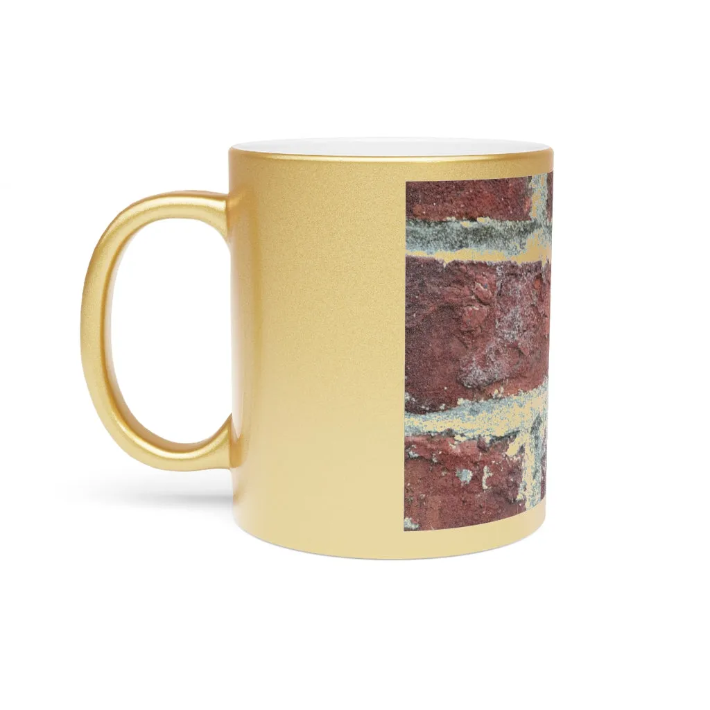 Bricks Metallic Mug (Silver / Gold)