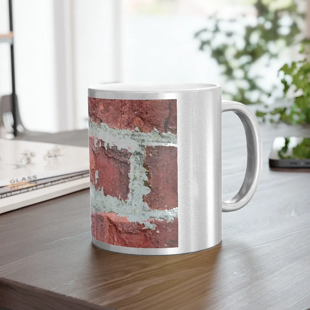 Bricks Metallic Mug (Silver / Gold)