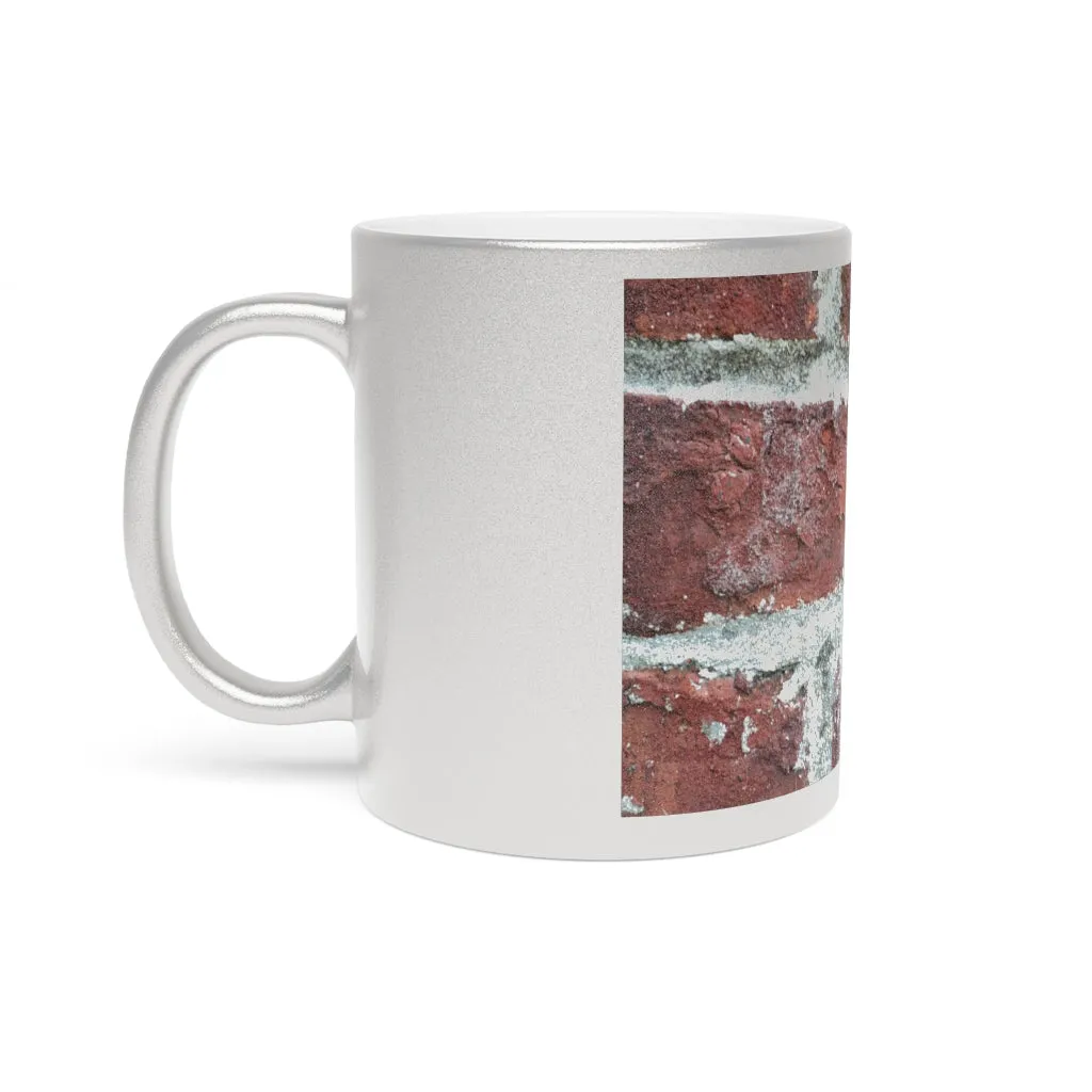 Bricks Metallic Mug (Silver / Gold)