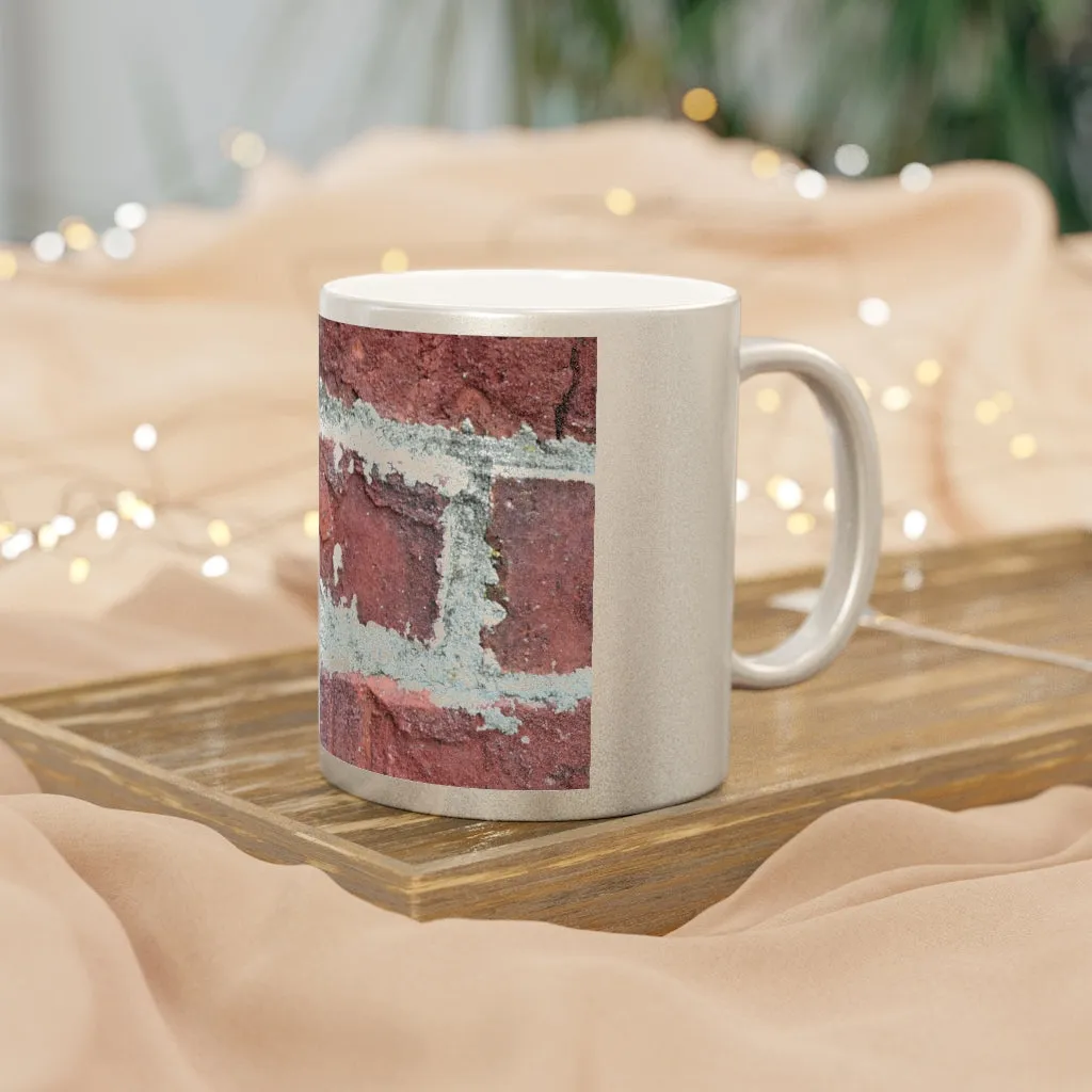 Bricks Metallic Mug (Silver / Gold)