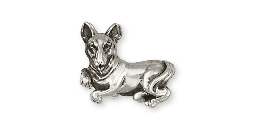 Bull Terrier Brooch Pin Handmade Sterling Silver Dog Jewelry BU5-BR