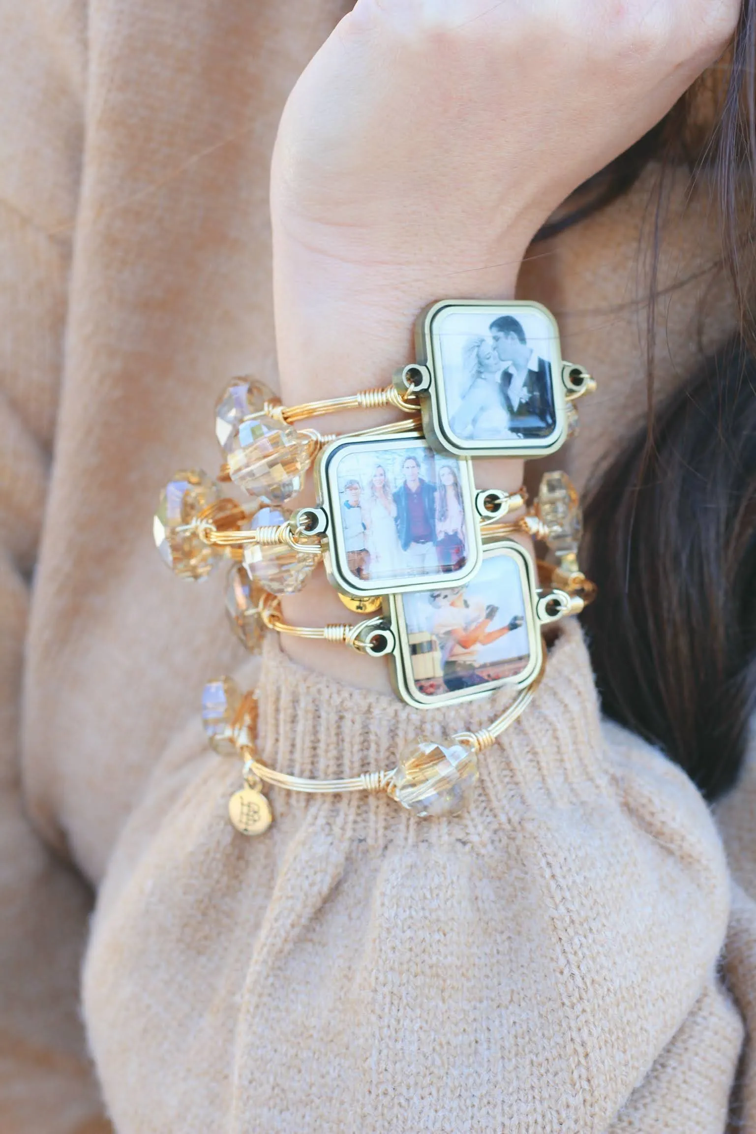 Cadella's xx Bourbon and Boweties Single Photo Tile Bangle - Champagne