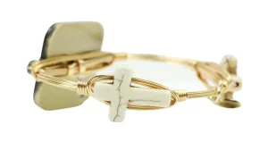 Cadella's xx Bourbon and Boweties Single Photo Tile Bangle - Cross