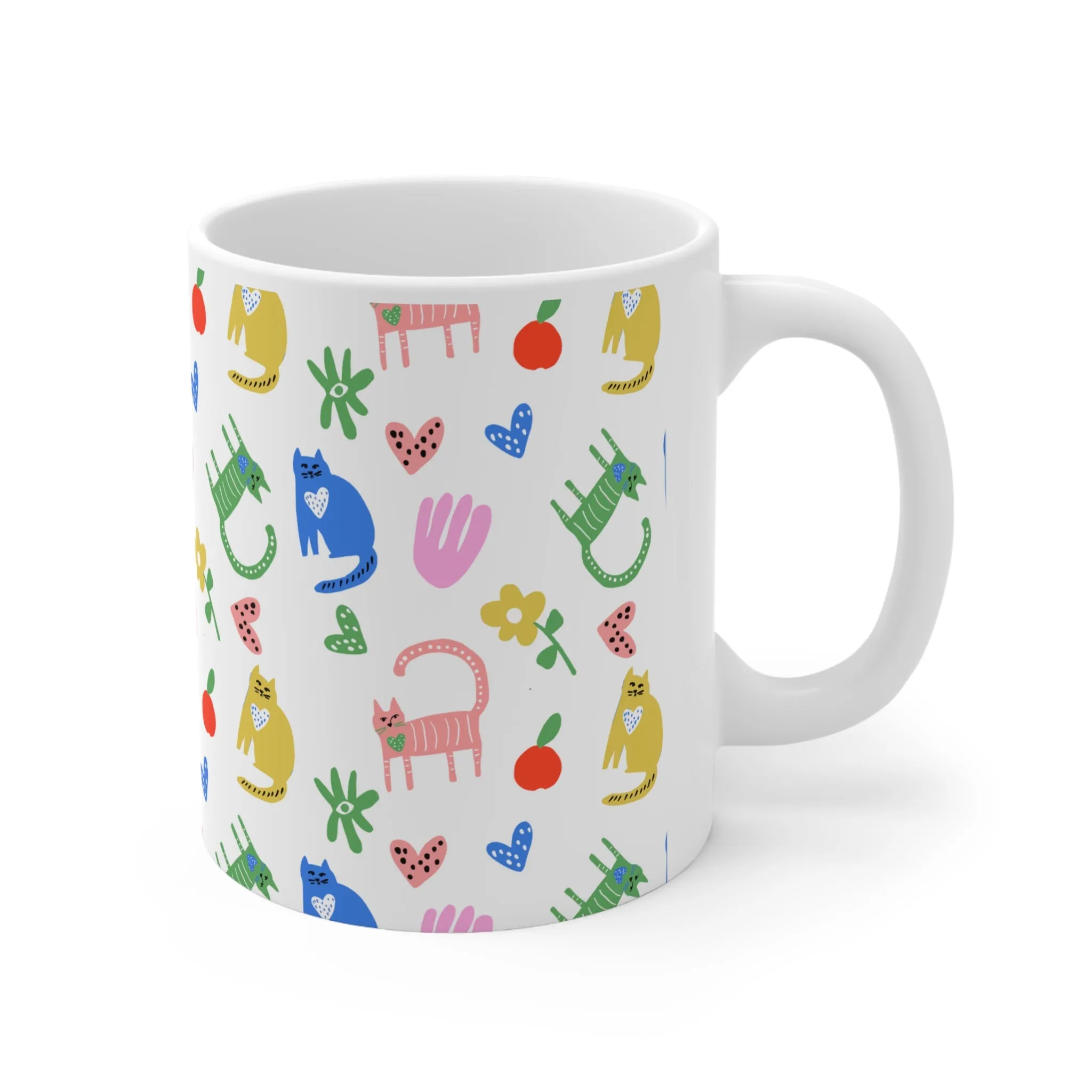 Cat Party Ceramic Mug 11oz