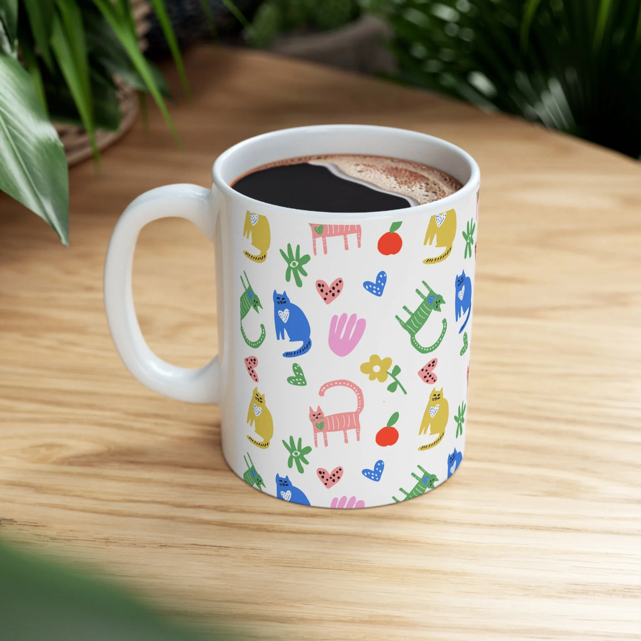 Cat Party Ceramic Mug 11oz