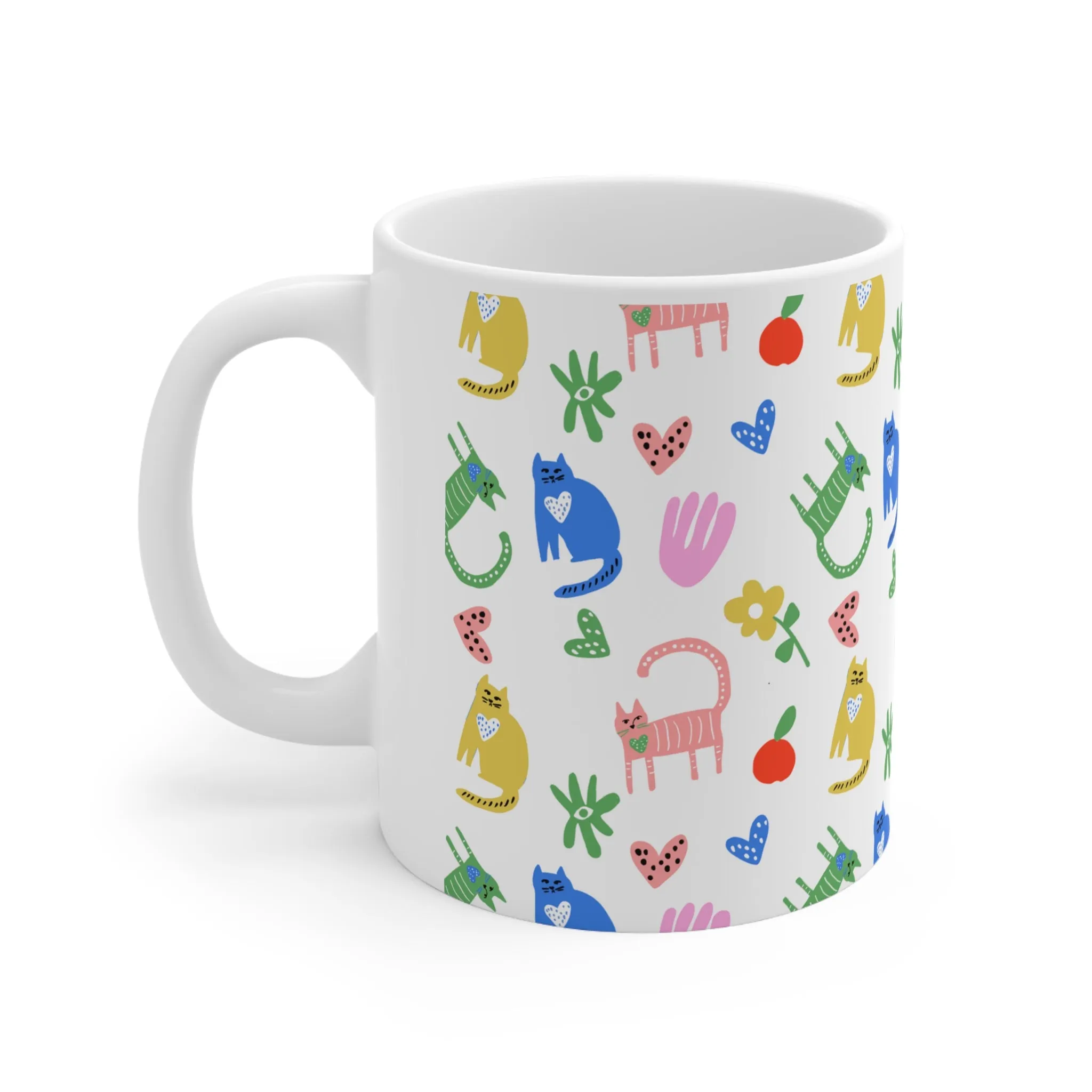 Cat Party Ceramic Mug 11oz