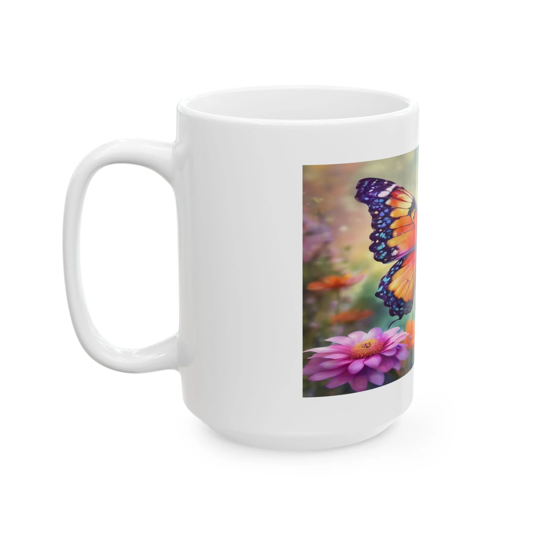 Ceramic Mug, (11oz, 15oz) Butterfly Full