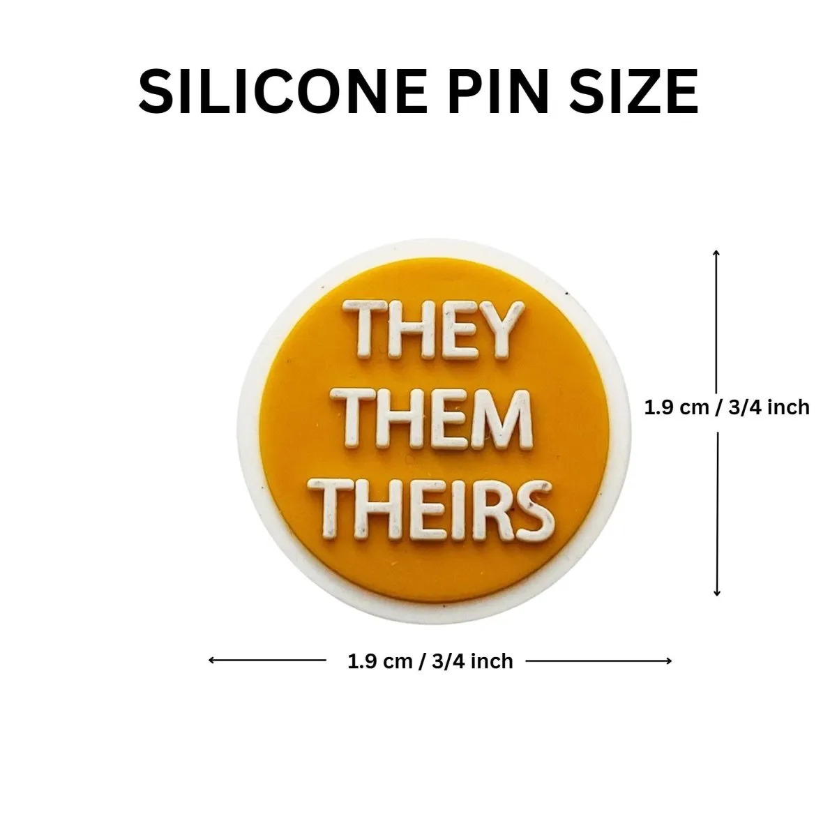 Circle Shaped Pronoun Pins - He/Him, She/Her/Hers, They/Them, Ask Me