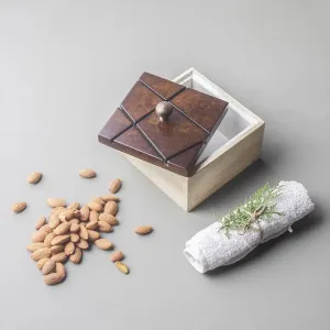 Coffee Square Wooden Box