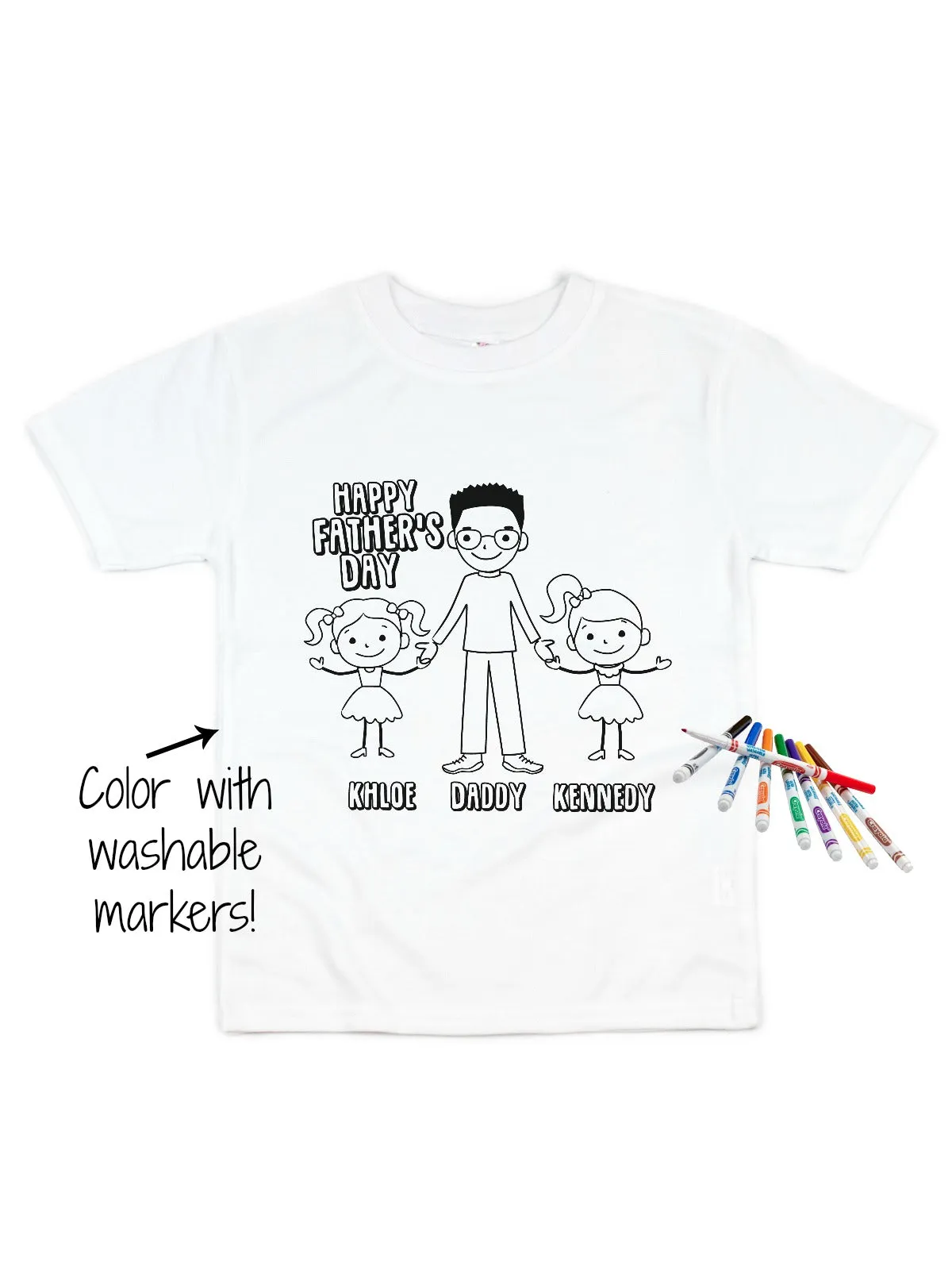 Coloring Tee Happy Father's Day Shirt Gift for Dad