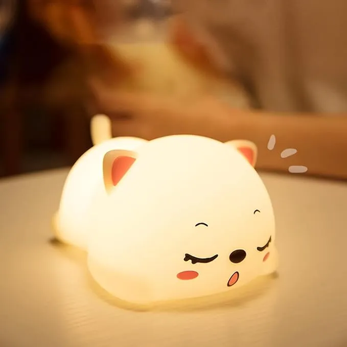 Cute Cat Silicon 3D Touch Lamp