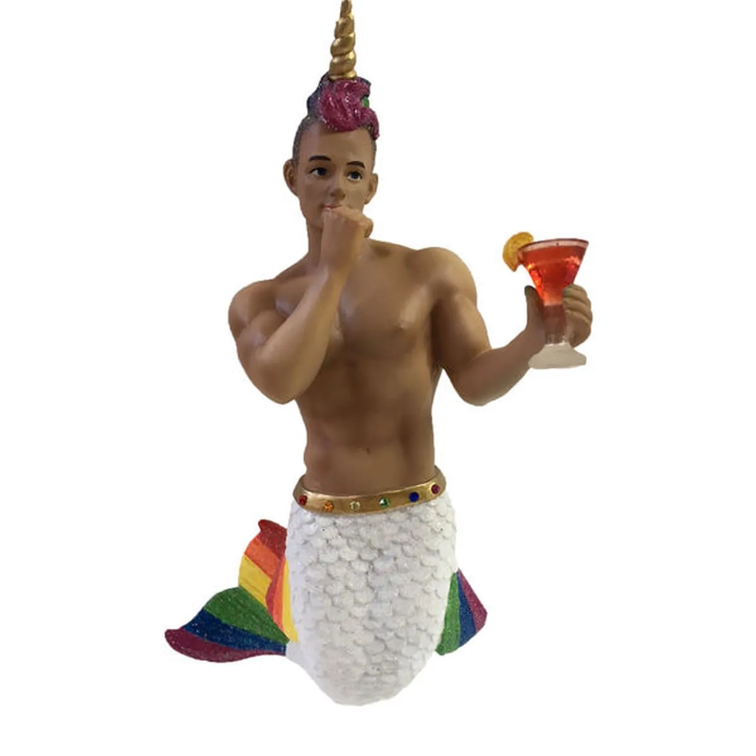 December Diamonds Mermen Collections - Rainbow Figurine