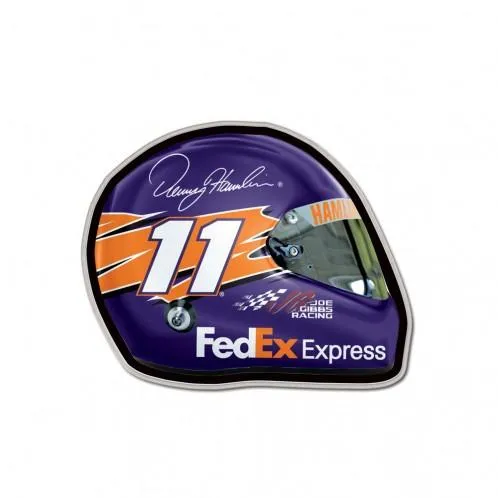 Denny Hamlin #11 WinCraft FedEx Racing Collectible Nascar Helmet Lapel Pin