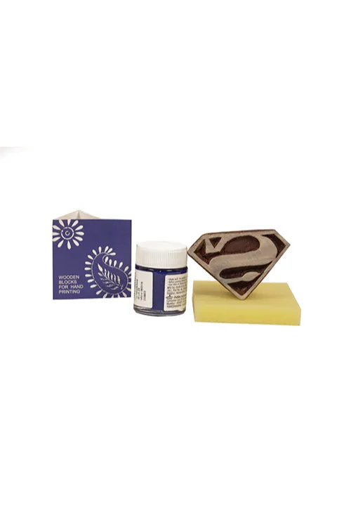 DIY T Shirt Block Print Kit - Superman