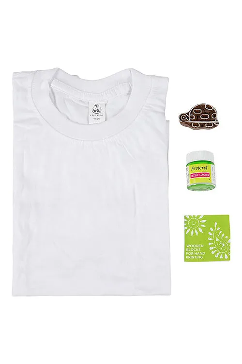 DIY T Shirt Block Print Kit - Turtle