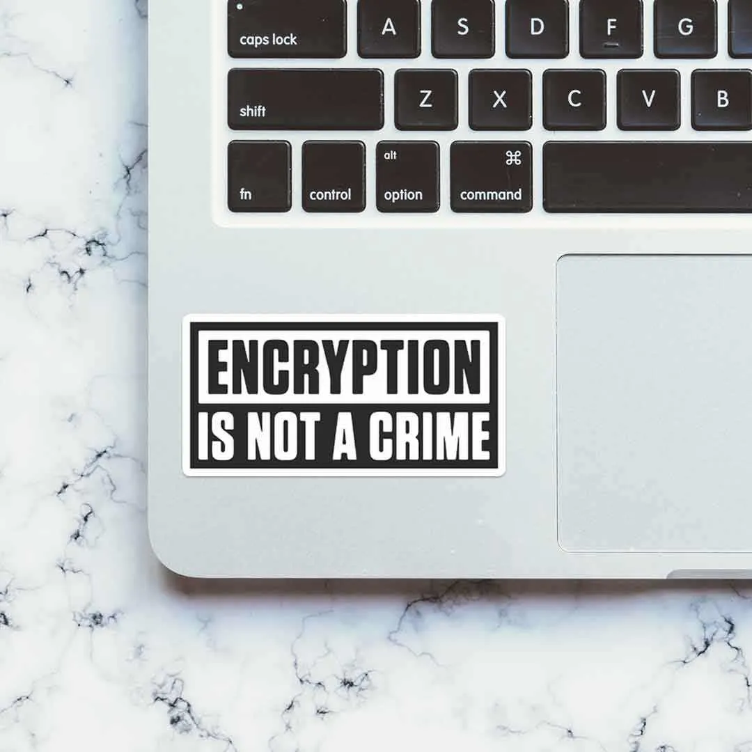 ENCRYPTION is not a crime Sticker