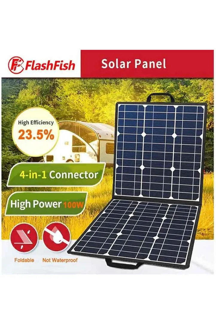 Flashfish 100W 18V Portable Solar Panel