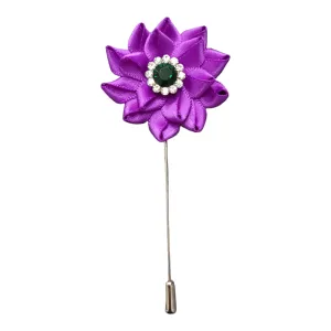 Flower Luxurious Lapel Pin Purple