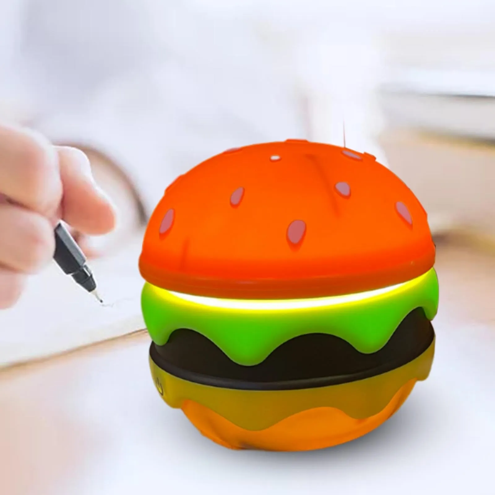 Foldable Wireless Unique Hamburger Table Lamp