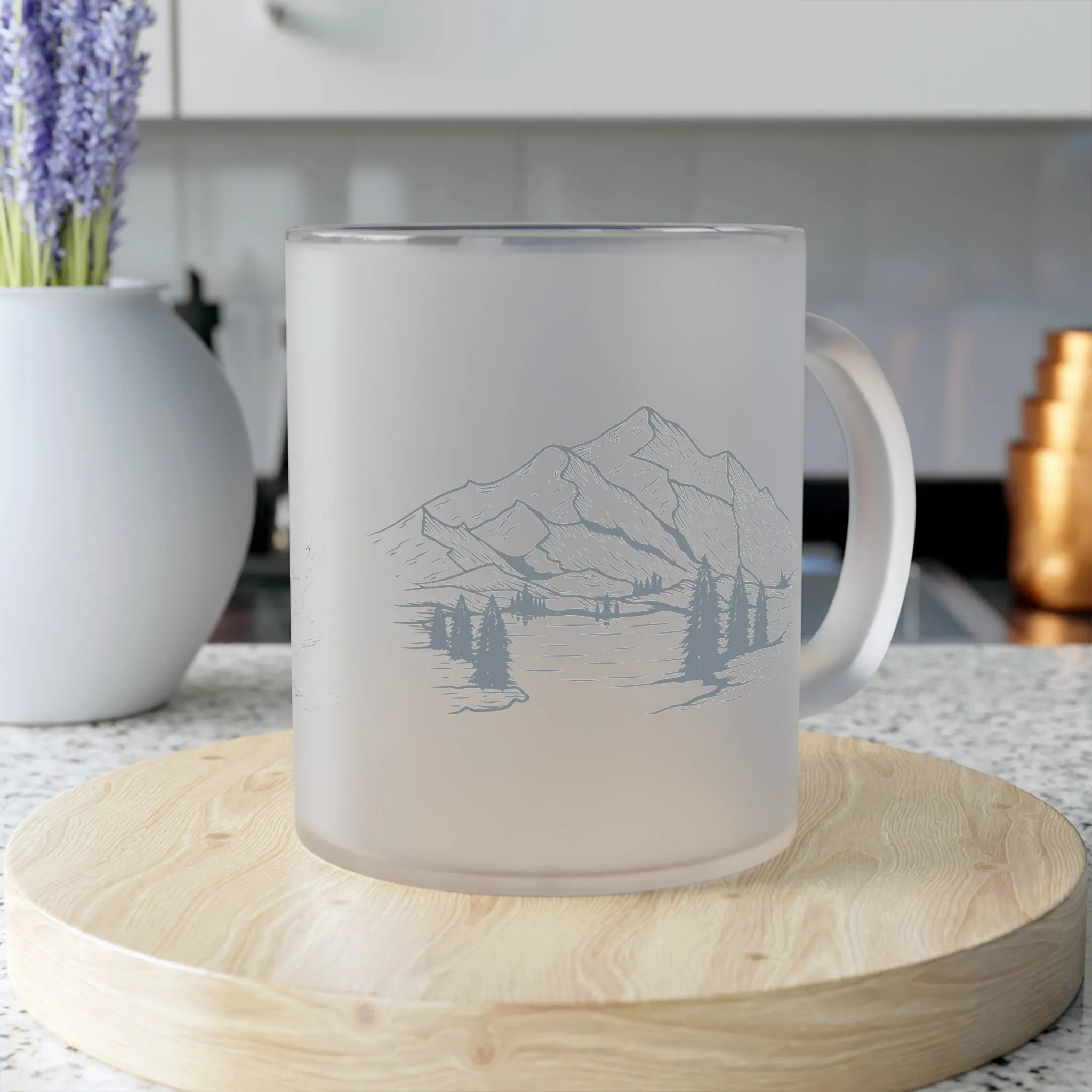 Frosted "The Slopes" Glass Mug. Sports Mug, Ski, OutdoorsLovers, Gift For Him, Gift For Her, Bird Watching, Birthday Gift, Ski Gear