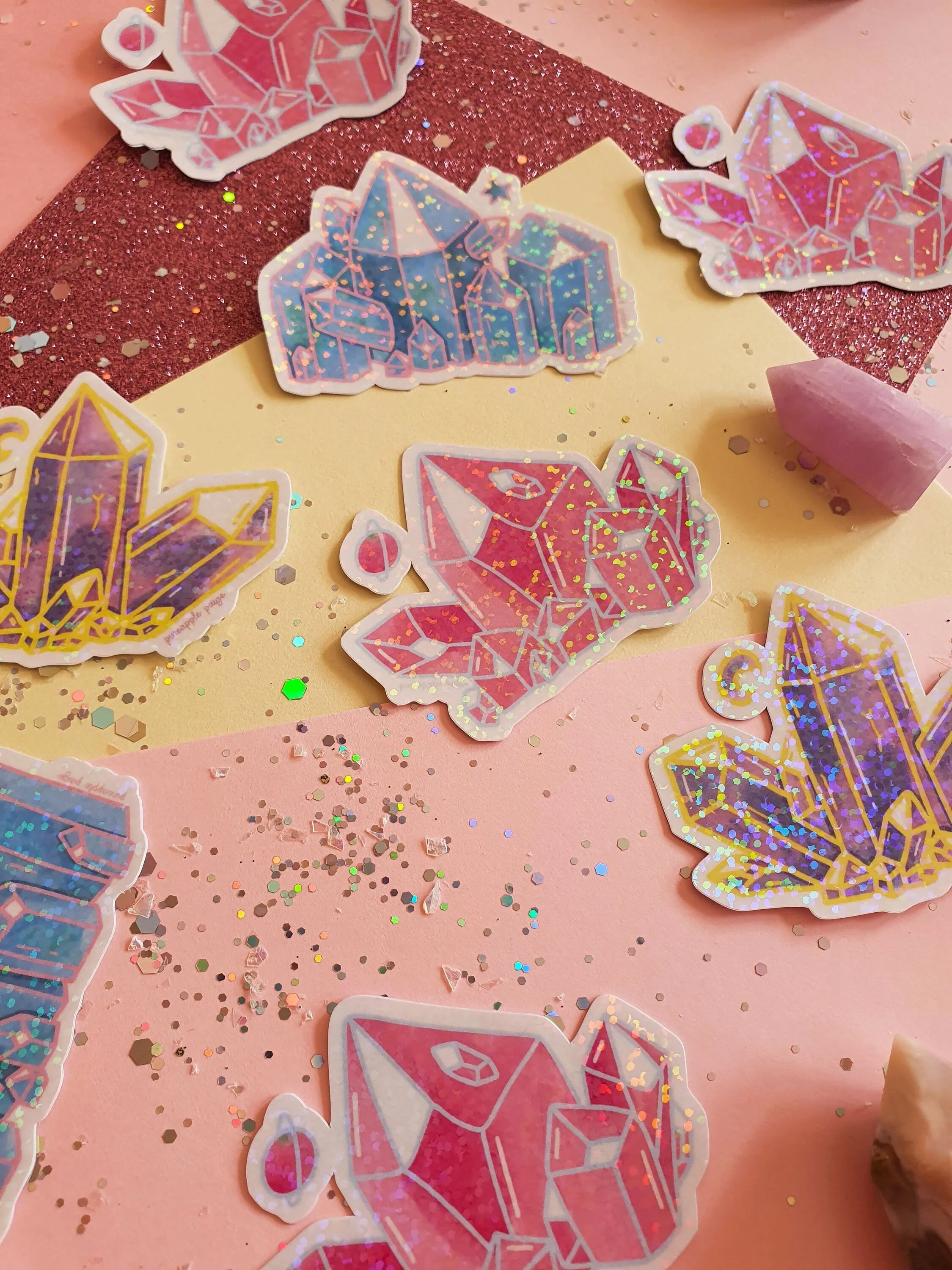 Glitter Crystal Sticker Set- Glitter Stickers