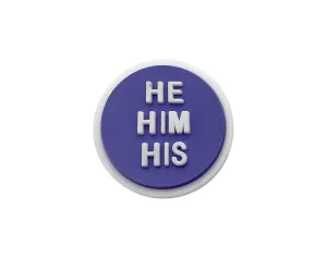 He Him Pronoun Silicone Pins