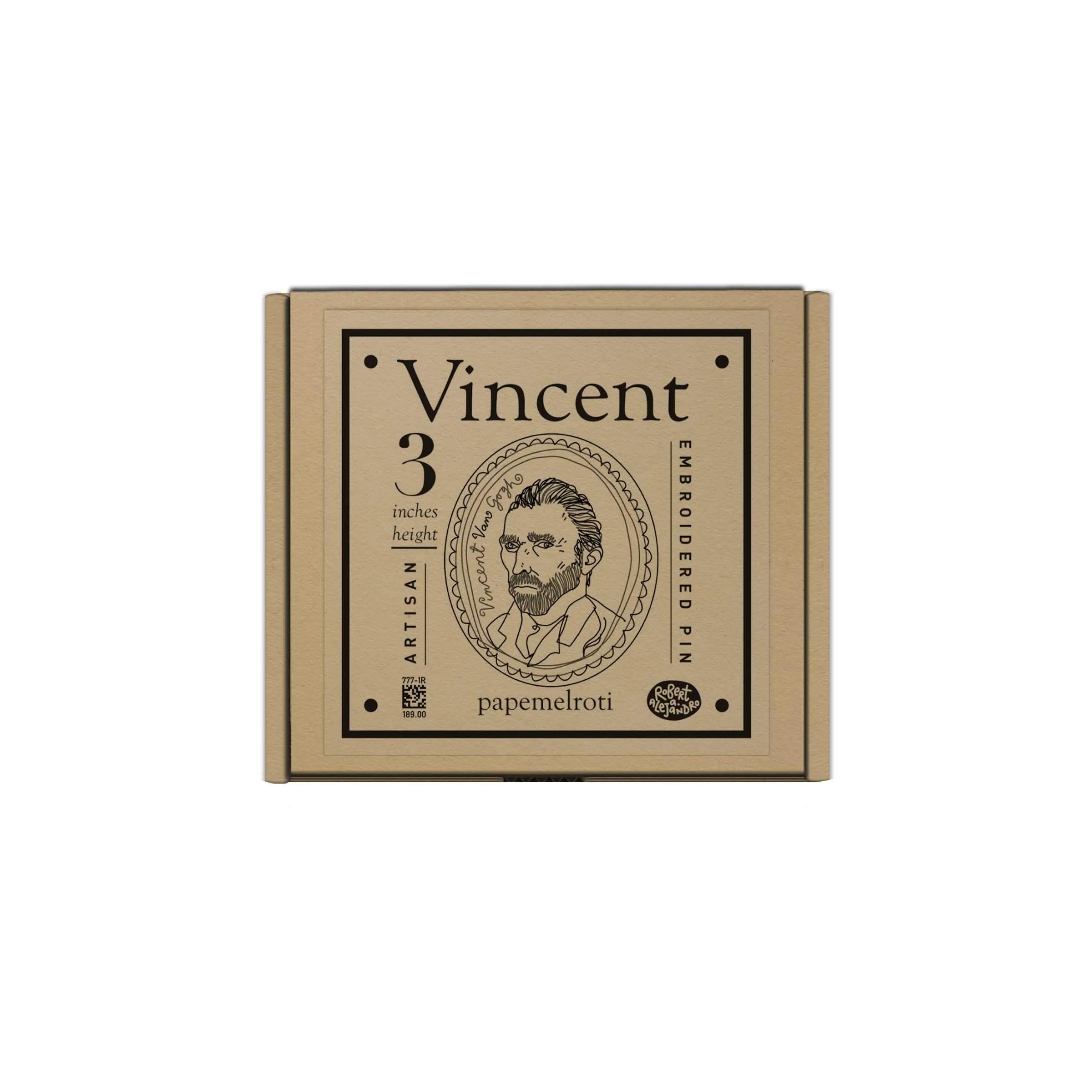 Iconic Artist Artisan Embroidered Pin: Vincent Van Gogh [CLEARANCE]