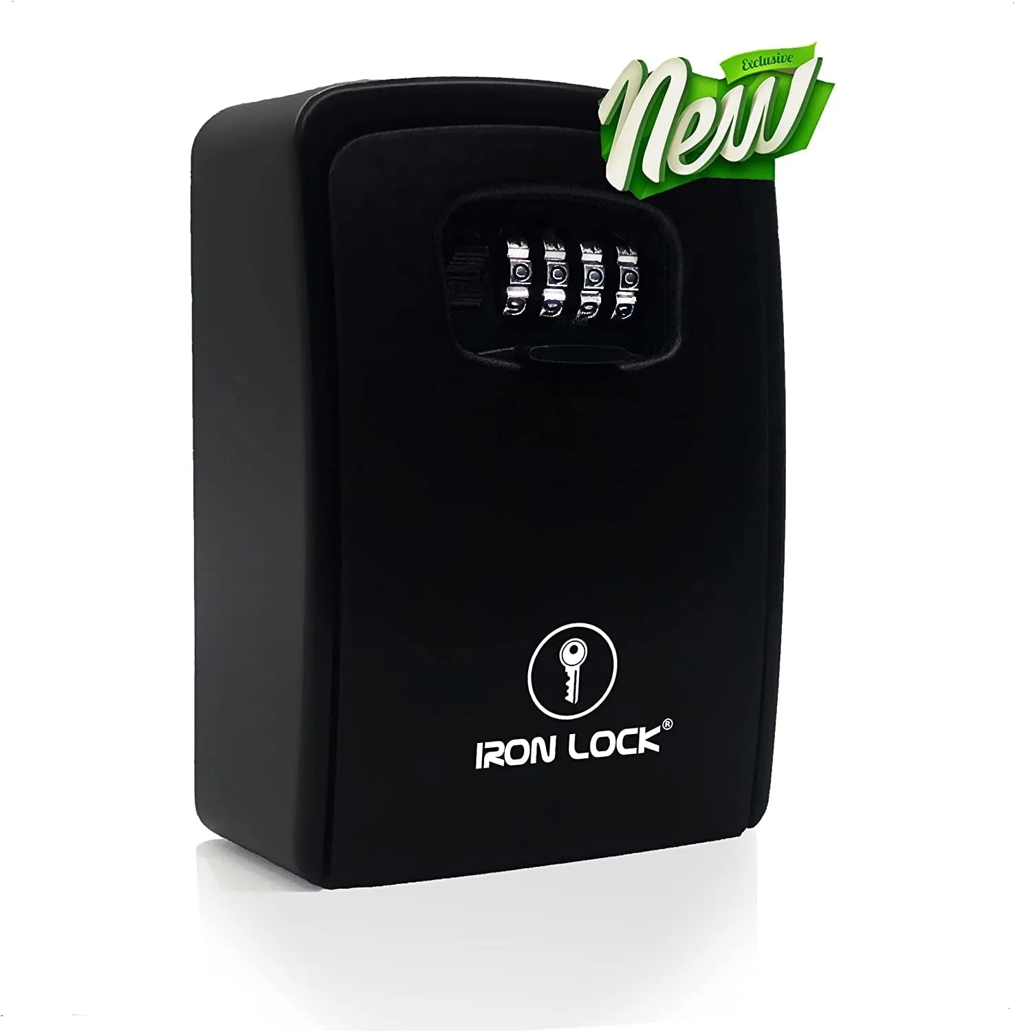 Iron Lock® - XXL Key Lock Box Wall Mount for Keys 4 Digit Combination with Resettable Code with a B Switch Extra Large Lockbox Indoor Outdoor Waterproof Big Key Lock Box House Spare Keys Hide a Key