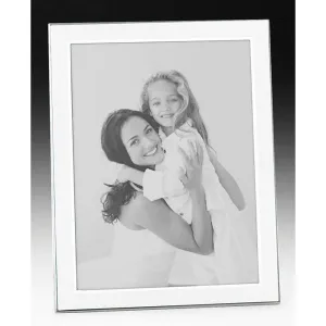 Joe Davies 6x8 White Silver Metal Photo Frame