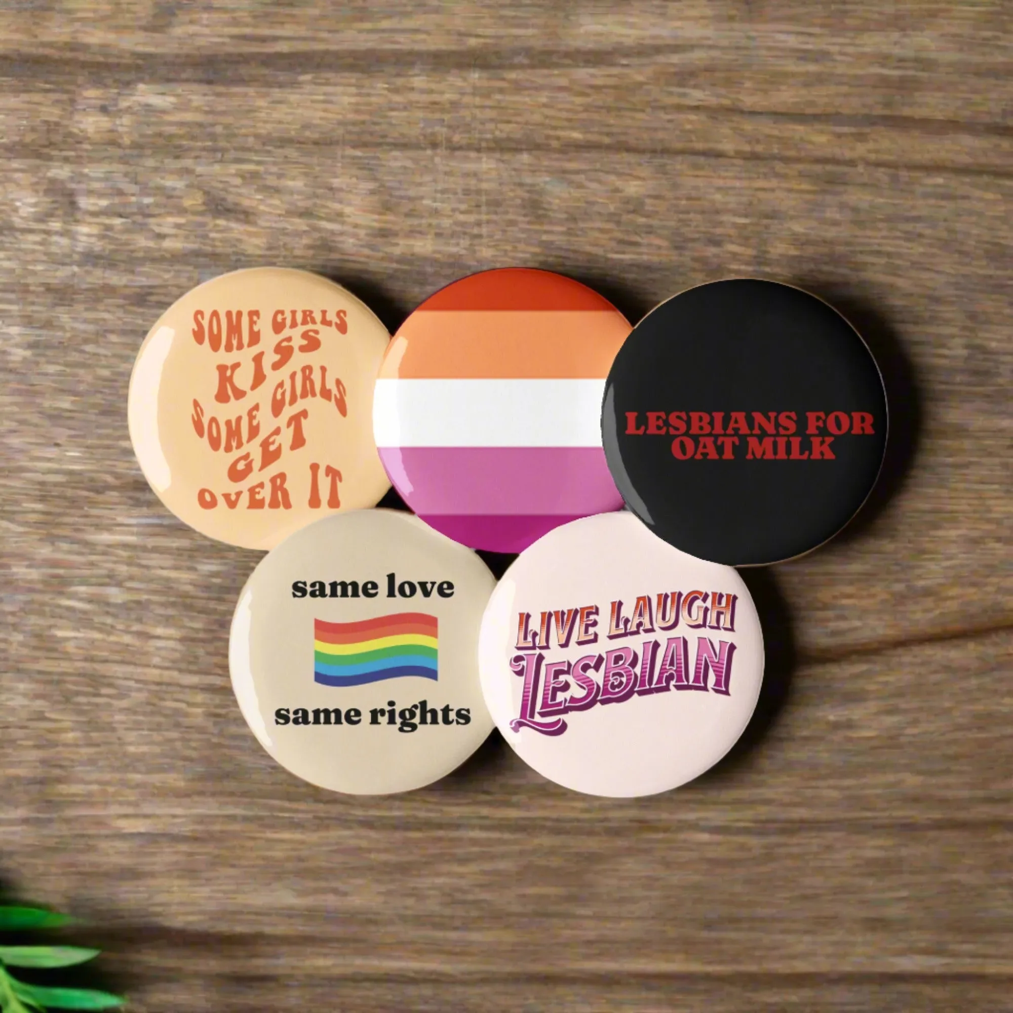 Lesbian Pride Pins 5 Pack