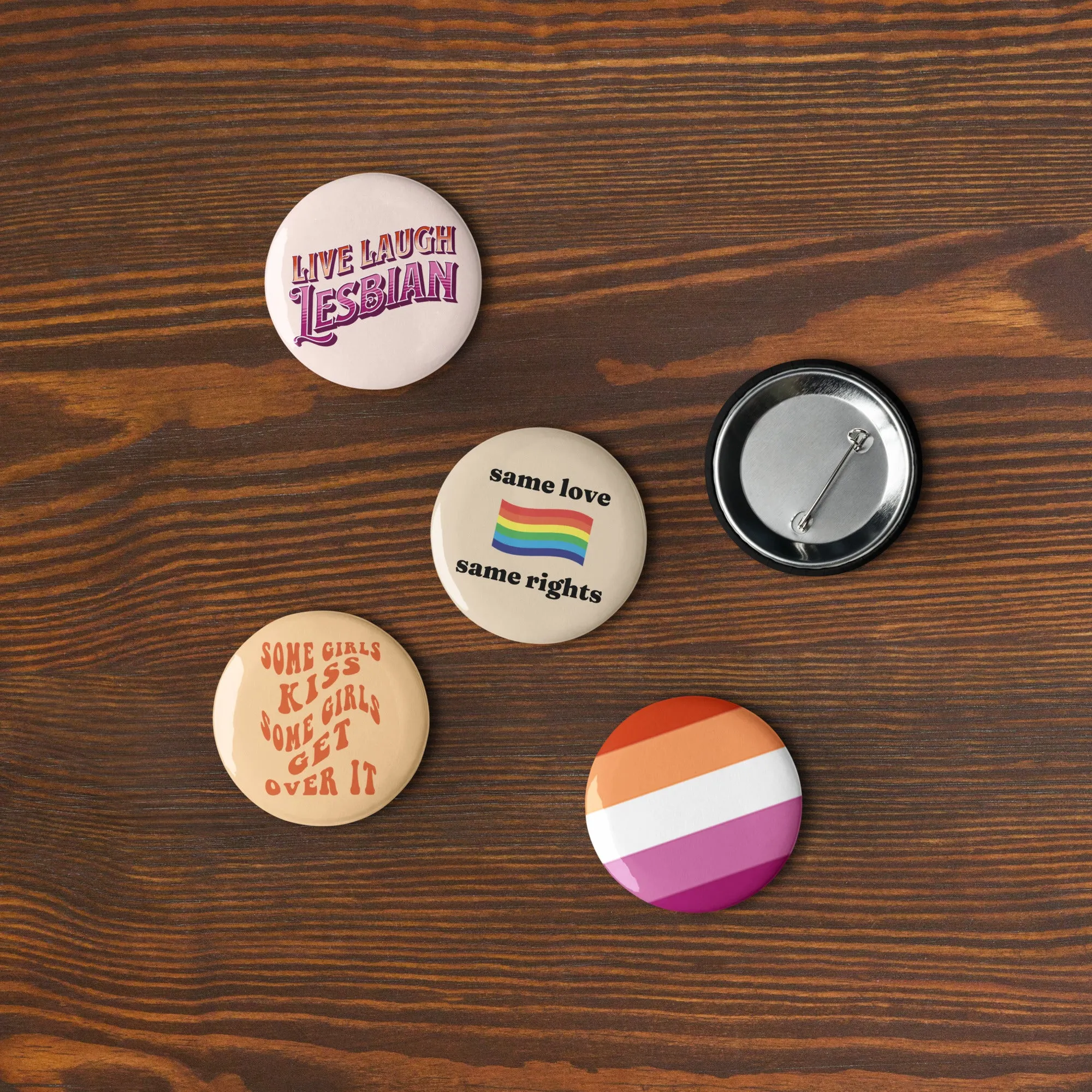 Lesbian Pride Pins 5 Pack